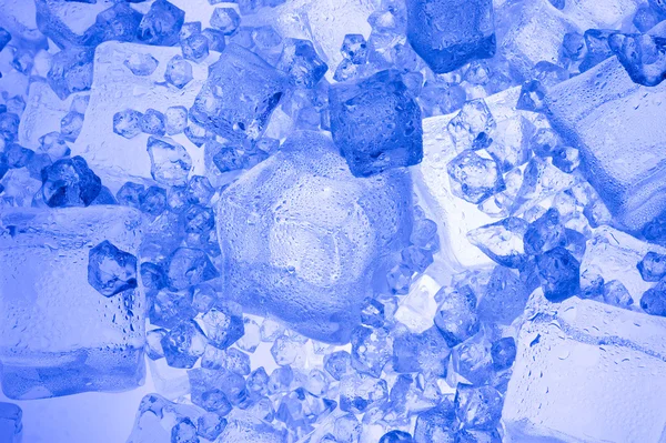 Background with blue ice cube — Stock Photo, Image