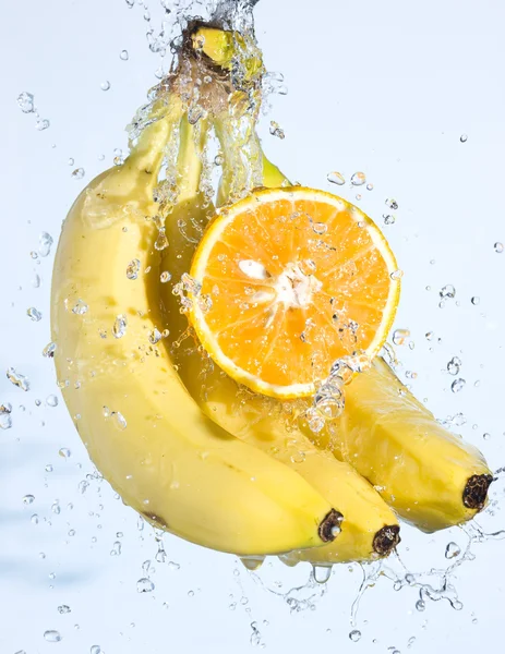 stock image Banana and orange