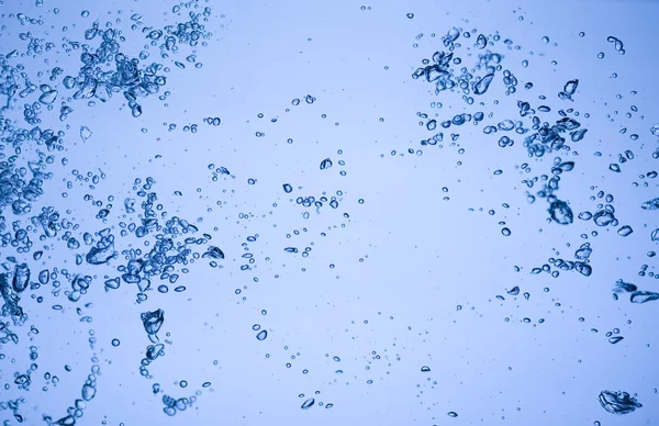 Bolhas de água azul — Fotografia de Stock