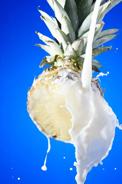 Ananas met melk — Stockfoto