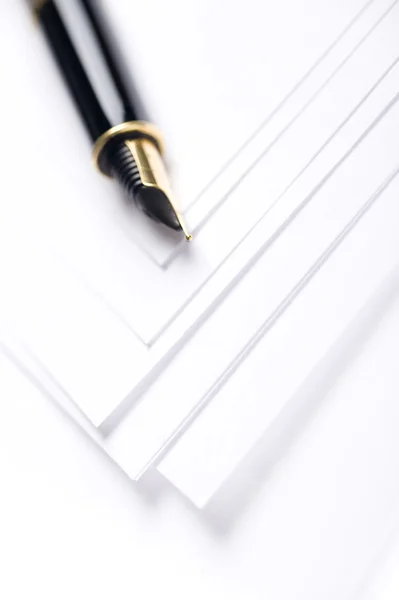 Pen on paper — Stock Photo, Image