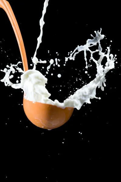 Laptele și lingura — Fotografie, imagine de stoc