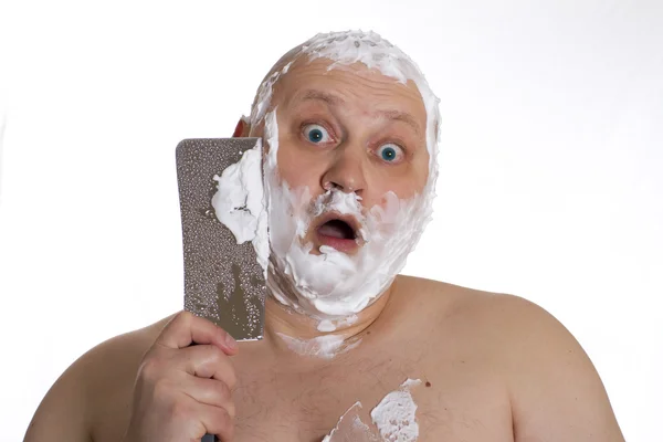 stock image Shaving men