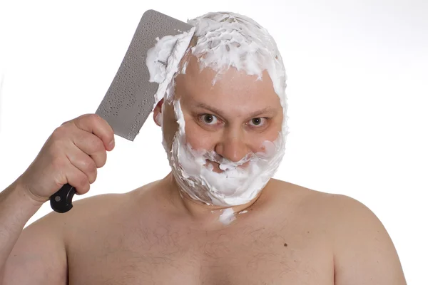 stock image Shaving men