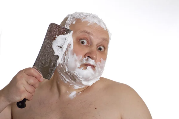 髭剃り男 — ストック写真