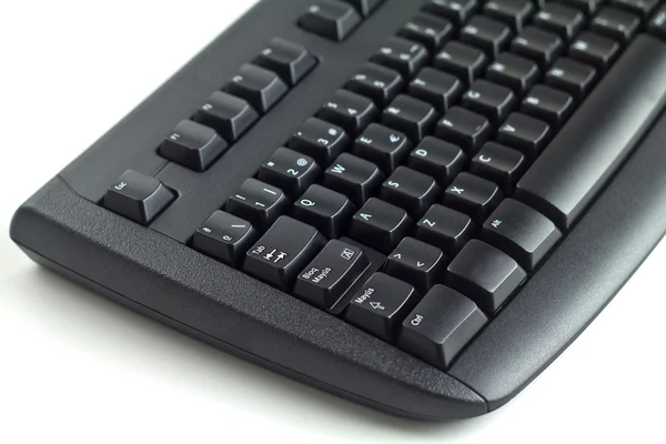 Closeup černá klávesnice — Stock fotografie
