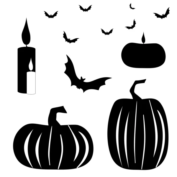 Halloween siluety — Stockový vektor