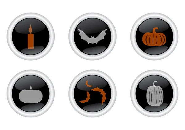 Un conjunto de iconos para Halloween — Vector de stock