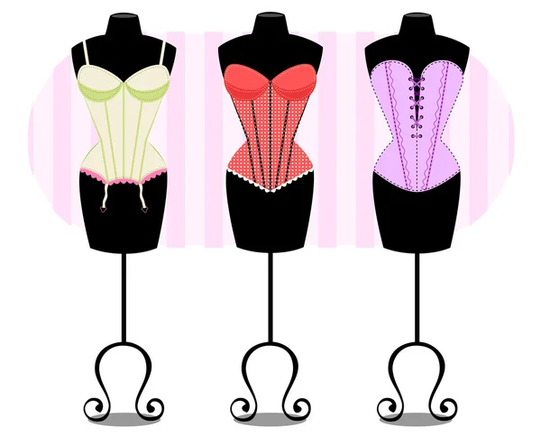 stock vector Modelando Corsets