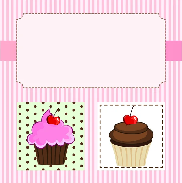 De heerlijke cupcake — Stockvector