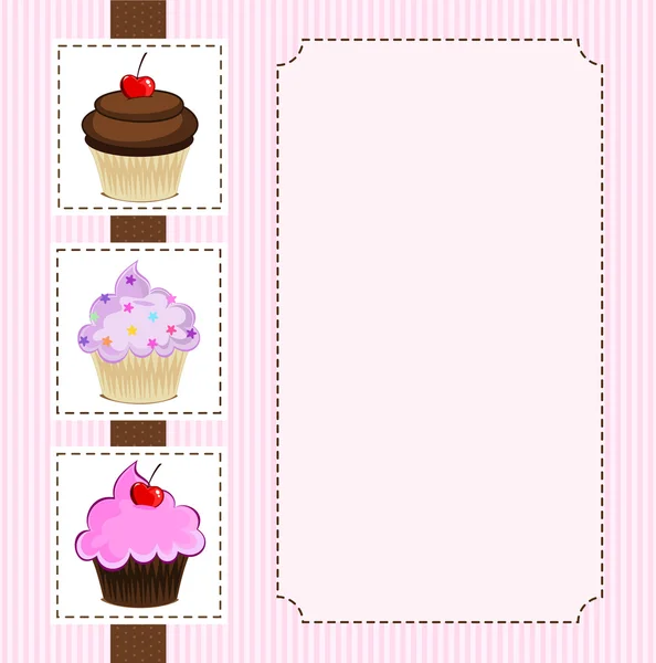 Cupcake de árvore Delicioso — Vetor de Stock