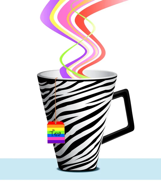 Mug Tea Gay — Stockvector