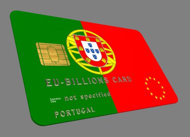 Portugal EURO Credit Card clipart