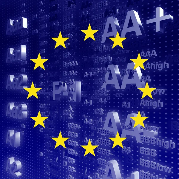 Euron rating aaa — Stockfoto