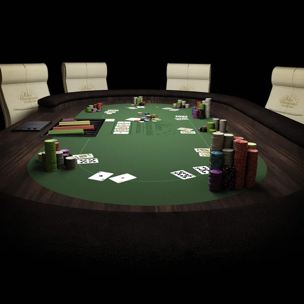 Poker finálový stůl finaltable — Stock fotografie