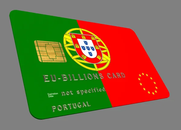Portugiesische Euro-Kreditkarte Stockbild