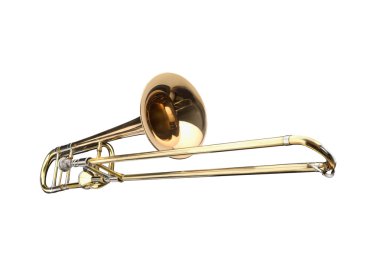 Brass slide trombone clipart