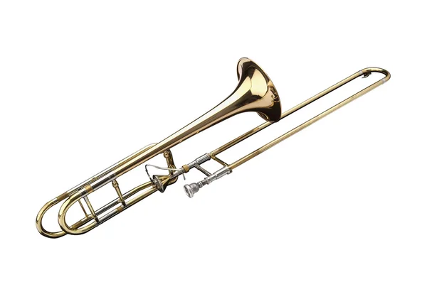 Brass slide trombone — Stock Photo, Image