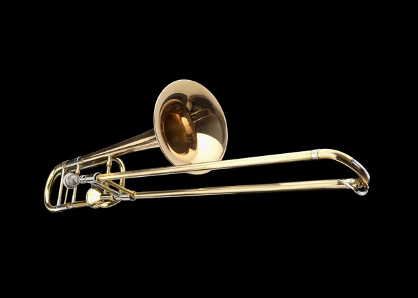 Латунный тромбон — стоковое фото