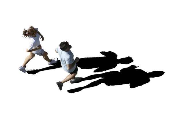 Βάση-τζόκινγκ慢跑的基础 — 图库照片