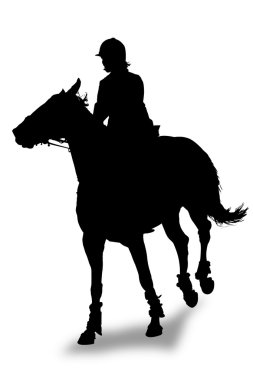 Rider silhouette clipart