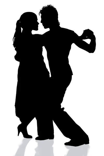 Silhouette of tango — Stock Photo, Image