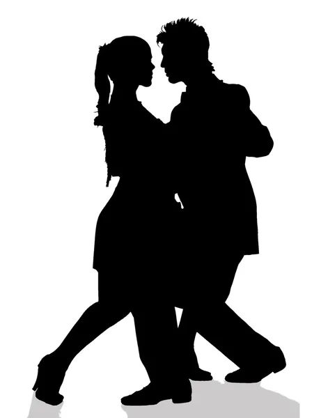 Silhouet van tango — Stockfoto