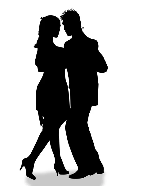 Silhueta de tango — Fotografia de Stock