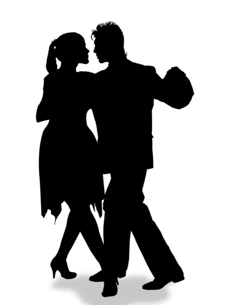 Silhouet van tango — Stockfoto