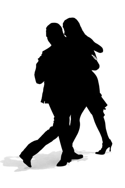 Silhouette di tango — Foto Stock