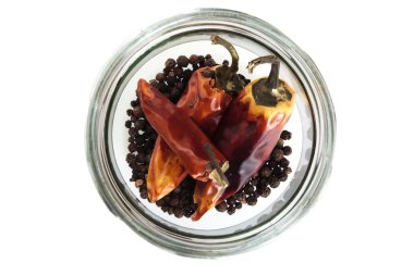 Dried red chili peppers clipart