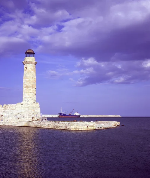 Rethymnon lighthouse — Stock Photo, Image