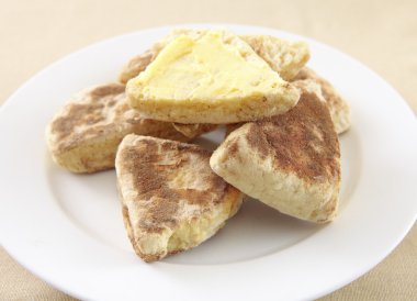 Plate of griddle scones clipart