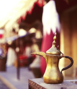 Qatari coffee pot welcome clipart