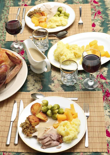 Tradycyjny świąteczny obiad — Zdjęcie stockowe