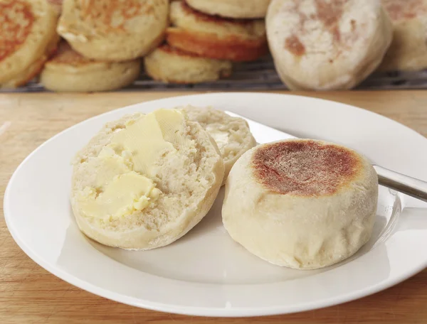 버터 영어 머핀 — 스톡 사진