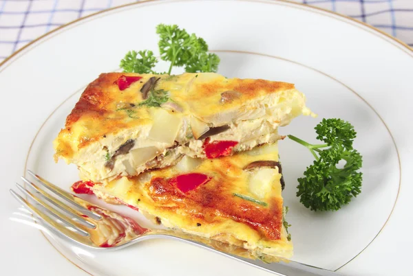 Spanska omelett delar — Stockfoto