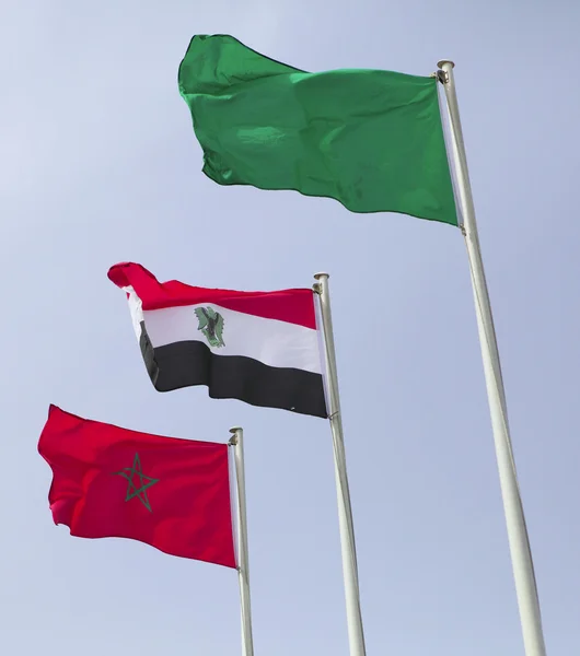 Bandeiras dos Estados Árabes africanos — Fotografia de Stock