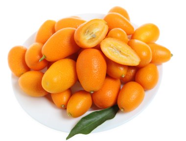 Kumquats on a plate clipart