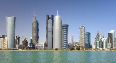 Towers in Doha, Qatar clipart