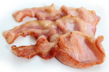 Back bacon isolated on white clipart
