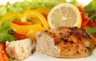 Fried lemon pepper chicken clipart