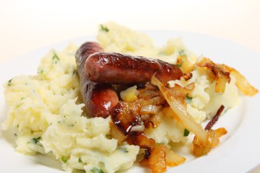 Bangers and mash horizongal clipart