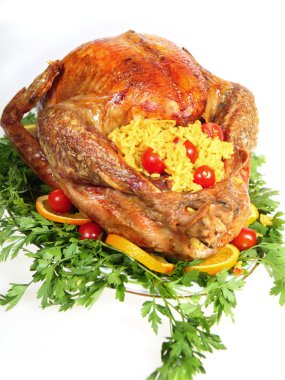 Roast turkey vertical clipart