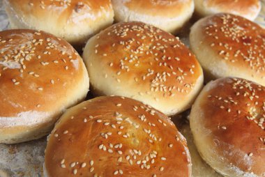 Burger buns from the oven clipart