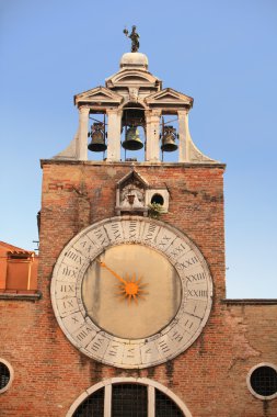 Historic clock at the Rialto clipart