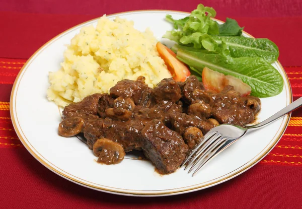 Beef Bourguignon dinner — Stock Photo, Image
