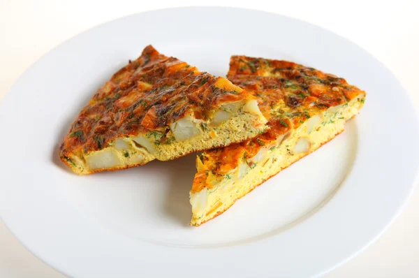 Spanska omelett eller tortilla — Stockfoto