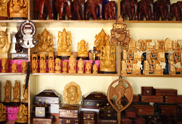Indian handicraft display