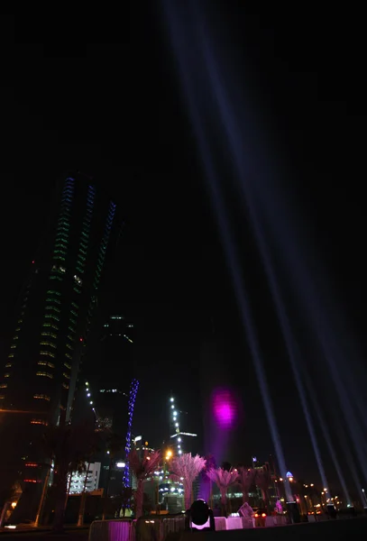 Doha city lights at night — Stock Photo, Image